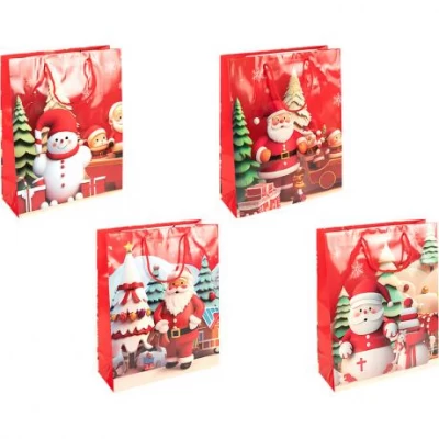 Пакет подарунковий Новий Рік 18х21,5х8см 2571-1