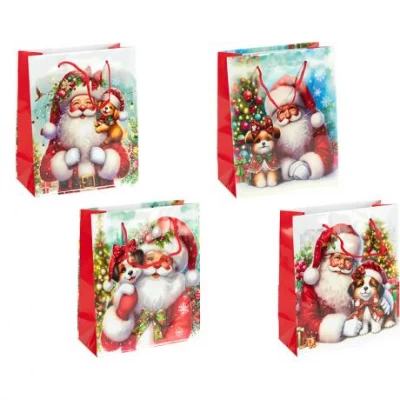 Пакет подарунковий Новий Рік 18х21,5х8см 153-1
