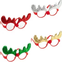 Окуляри новорічні Ріжки з пайєтками 2515