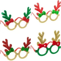 Окуляри новорічні Ріжки з бантиком 2521
