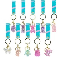 Брелок з фігуркою та голографічною підвіскою-стрічкою 371