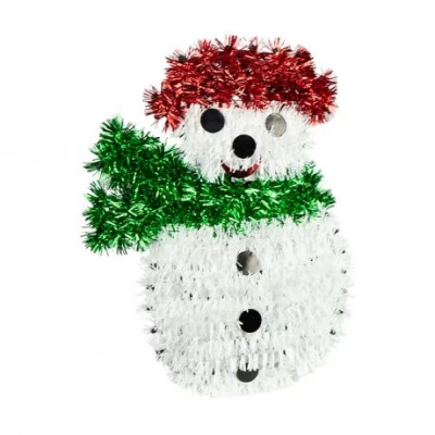 Прикраса з дощику Сніговик 6033-1