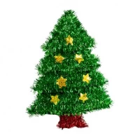 Прикраса з дощику Ялинка 6033-3