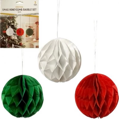 Набір підвісних паперових новорічних прикрас 3шт Ангелок CG-7 Набір підвісних паперових новорічних прикрас 3шт Ангелок CG-7