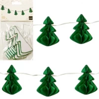 Гірлянда з паперових новорічних ялинок 5шт CG-12
