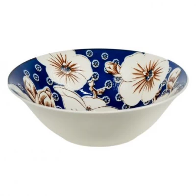 Тарілка глибока керамічна 7-ка з візерунком D17,5*7,5см 500мл 6895-55