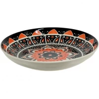 Тарілка керамічна 8-ка з візерунком D20,5*5,5см 500мл 6895-147