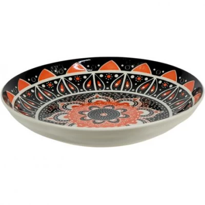 Тарілка керамічна 8-ка з візерунком D20,5*5,5см 500мл 6895-147