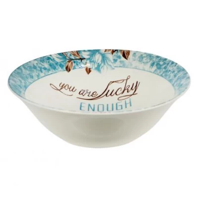 Тарілка глибока керамічна 7-ка з візерунком D17,5*7,5см 500мл 6895-51