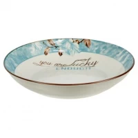 Тарілка керамічна 7-ка з візерунком D18*5см 300мл 6895-52