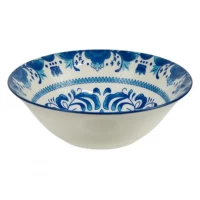 Тарілка глибока керамічна 7-ка з візерунком D17,5*7,5см 500мл 6895-47