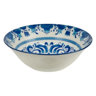 Тарілка глибока керамічна 7-ка з візерунком D17,5*7,5см 500мл 6895-47