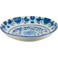 Тарілка керамічна 8-ка з візерунком D20,5*5,5см 500мл 6895-144