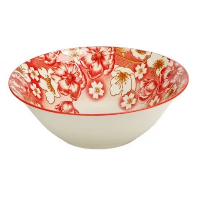 Тарілка глибока керамічна 7-ка з візерунком D17,5*7,5см 500мл 6895-57