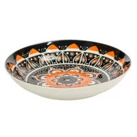 Тарілка керамічна 7-ка з візерунком D18*5см 300мл 6895-54