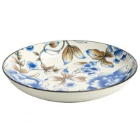 Тарілка керамічна 8-ка з візерунком D20,5*5,5см 500мл 6895-143