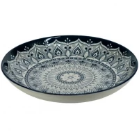 Тарілка керамічна 8-ка з візерунком D20,5*5,5см 500мл 6895-111