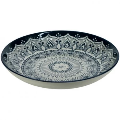 Тарілка керамічна 8-ка з візерунком D20,5*5,5см 500мл 6895-111