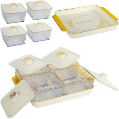 Набір контейнерів з кришками на підставці 4шт 50711-3