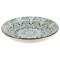 Тарілка керамічна 8-ка з візерунком D20,5*5,5см 500мл 6895-106