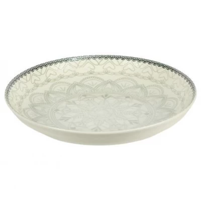 Тарілка керамічна 8-ка з візерунком D20,5*5,5см 500мл 6895-129