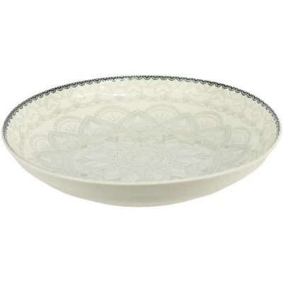 Тарілка керамічна 9-ка з візерунком D23*6,5см 700мл 6895-131