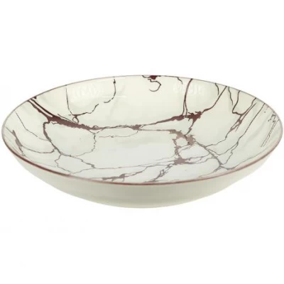 Тарілка керамічна 9-ка з візерунком D23*6,5см 700мл 6895-134