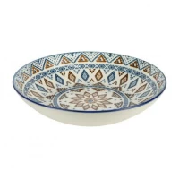 Тарілка керамічна 7-ка з візерунком D18*5см 300мл 6895-40