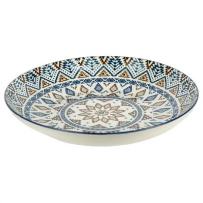 Тарілка керамічна 8-ка з візерунком D20,5*5,5см 500мл 6895-138