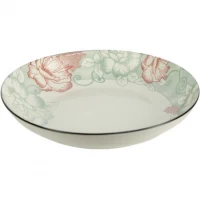 Тарілка керамічна 9-ка з візерунком D23*6,5см 700мл 6895-128