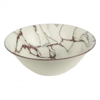 Тарілка глибока керамічна 7-ка з візерунком D17,5*7,5см 500мл 6895-35