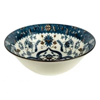 Тарілка глибока керамічна 7-ка з візерунком D17,5*7,5см 500мл 6895-37