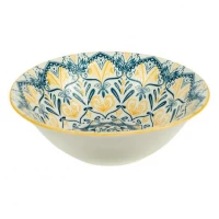 Тарілка глибока керамічна 7-ка з візерунком D17,5*7,5см 500мл 6895-41