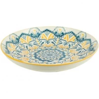 Тарілка керамічна 8-ка з візерунком D20,5*5,5см 500мл 6895-141