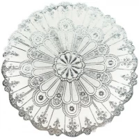 Серветка для сервірування столу кругла D38см срібло RH-02