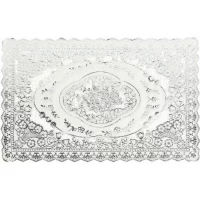 Серветка для сервірування столу прямокутна 45*30см срібло RH-04