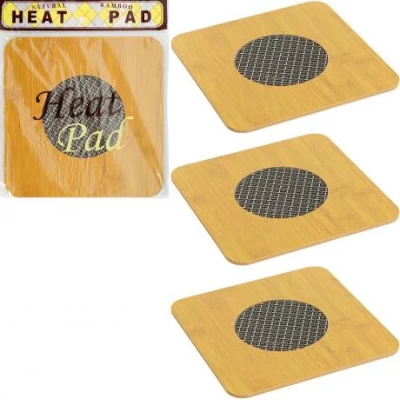Підставка бамбукова під гаряче квадратна 19см RH-31