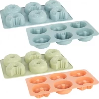 Форма силіконова Пончики 6шт на планшеті 28*17*3,5см FY-08122