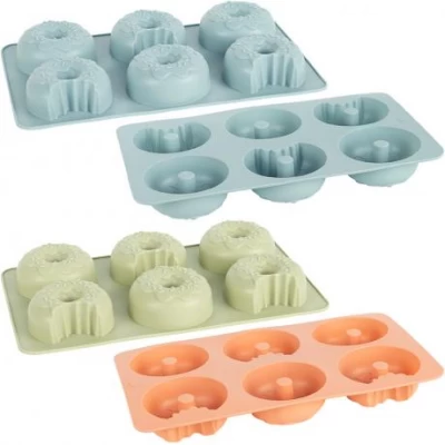 Форма силіконова Пончики 6шт на планшеті 28*17*3,5см FY-08122