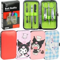 Набір для манікюру металевий у шкір / зам футлярі 7 предметів 6PC  M