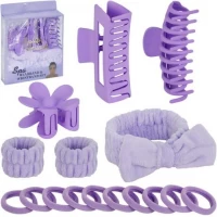 Подарунковий набір «Spa Headband & Wristband Set» фіолетовий 1873-2