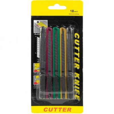 Набір канцелярських ножів 18 мм, 5 штук 1311