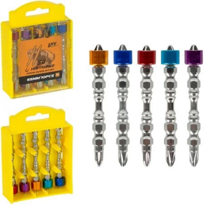 Набір біт 65мм з торсіонним ефектом10 шт в кейсі 1312 Набір біт 65мм з торсіонним ефектом10 шт в кейсі 1312