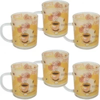 Чашка стекло кольорова Coffee 200мл жовта ZB024-31