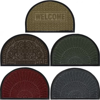Килимок гумовий напівкруглий 40*60 см з тисненням 2901-15