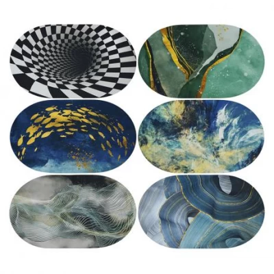 Килимок овальний 38*58см з візерунком 2901-20