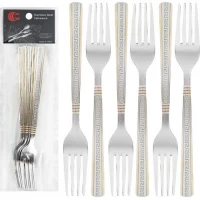 Набір столових виделок 6шт Греція 21см C 811-BF Набір столових виделок 6шт Греція 21см C 811-BF