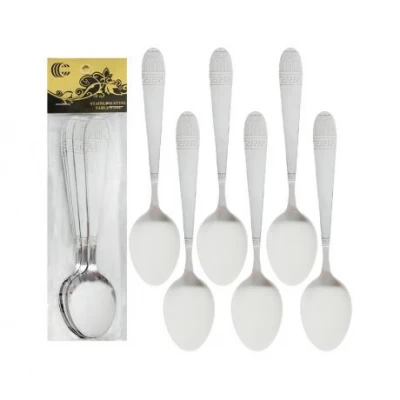 Набір чайних ложок 6шт Царська, срібло 15,5 см C 819-TS