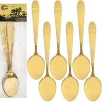 Набір столових ложок 6шт Царська, золото 21см C 820-BS