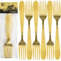 Набір столових виделок 6шт Царська, золото 21см C 820-BF Набір столових виделок 6шт Царська, золото 21см C 820-BF